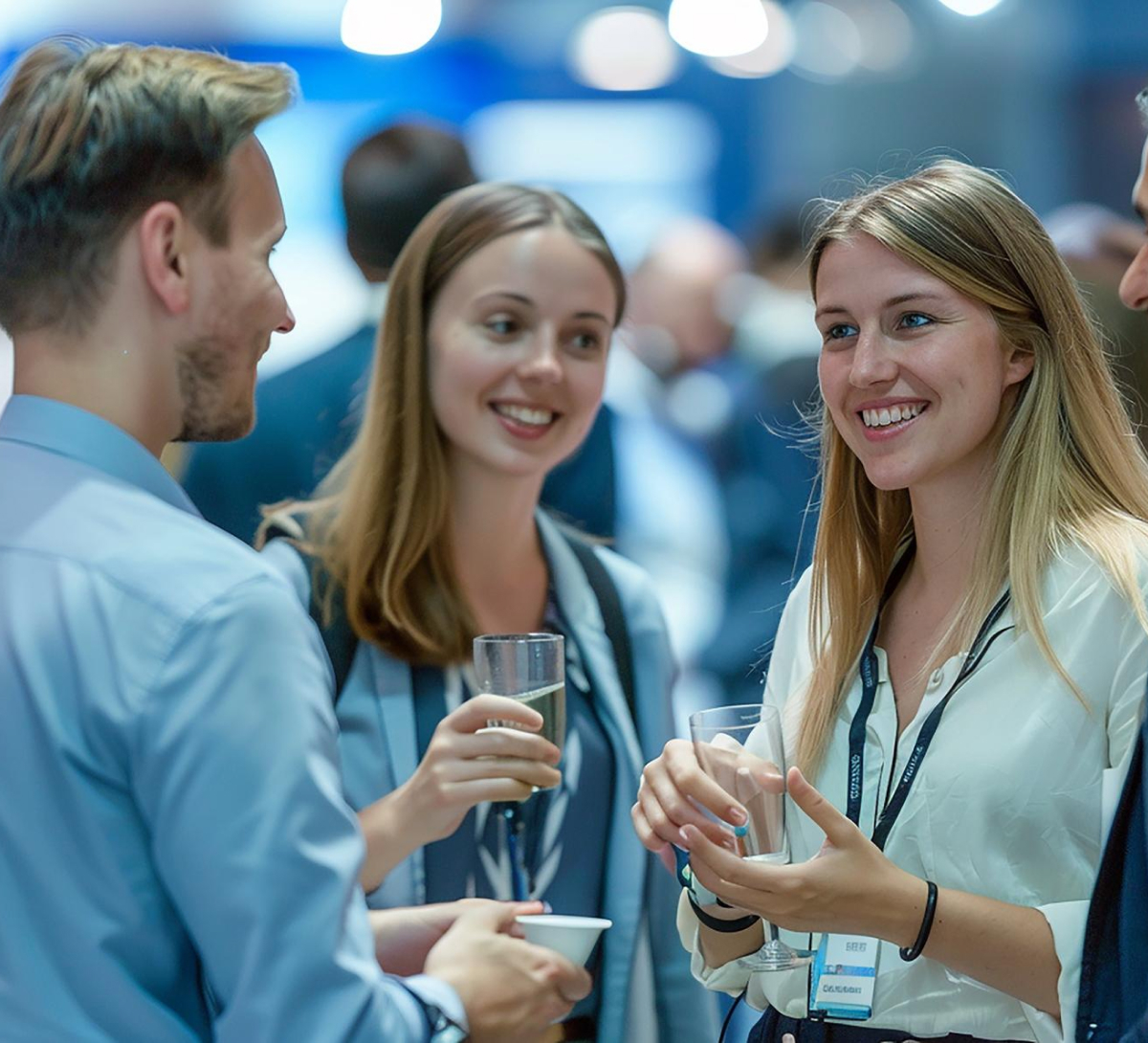Persone che fanno networking ad un evento